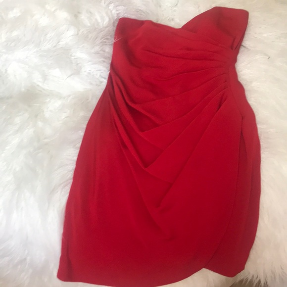 ❤️Anne Klein Red Strapless Cocktail Dress - Small - Picture 4 of 8